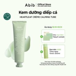 Kem Dưỡng ẩm Chiết Xuất Diếp Cá Giúp Làm Dịu Da, Chăm Sóc Da Nhạy Cảm Abib Heartleaf Crème Calming Tube 75ml