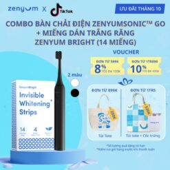 [chính Hãng] Combo Bàn Chải Điện Zenyum Sonic Go + Miếng Dán Trắng Răng Zenyum Bright (14 Miếng)