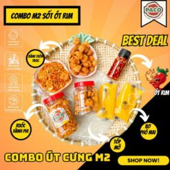 [deal ĐỘc QuyỀn TẠi Live PhƯƠng BẮc] Combo M2 5 MÓn Combo BÁnh TrÁng PhƠi SƯƠng Út CƯng M2 ĐẦy ĐỦ Topping 1 BÁnh TrÁng 1 HỦ TỐp MỠ 1 HỦ RuỐc HÀnh Phi 2 TÚi BƠ KÈm 1 SỐt đồ ăn Vặt Snacks