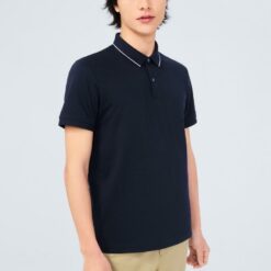 Áo Thun Polo Nam Cao Cấp Determinant Tay Ngắn 100% Cotton Màu Xanh Navy P22