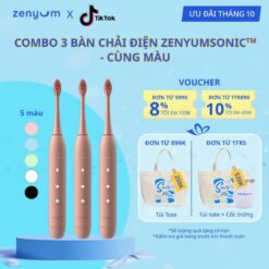 [chính Hãng] Combo 3 Bàn Chải Điện Zenyum Sonic Kèm Sạc Không Dây Cùng Màu