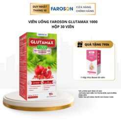 [deal1] Viên Uống Sáng Da Glutathione Hỗ Trợ Giảm Nám Chống Nắng Faroson Glutamax 1000 30 Viên