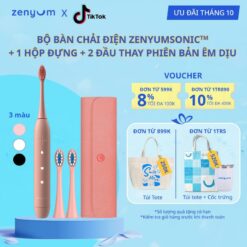 Bộ Bàn Chải Điện Zenyum Sonic Phiên Bản Du Lịch Tiêu Chuẩn 1 Bàn Chải + 1 Hộp Đựng + 2 Đầu Thay Phiên Bản Êm Dịu