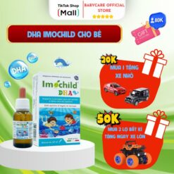 Siro Imochild Dha Tinh Khiết Cho Bé Dạng Giọt 20ml Từ Dầu Cá Tuyết Giúp Tăng Iq, Phát Triển Trí Não Vitamin