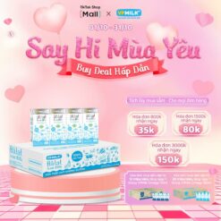 [thùng 48 Hộp 180ml] Sữa Tươi Vpmilk Đà Lạt True Milk Không đường, Sữa Tươi Nguyên Chất Hoàn Toàn Từ Cao Nguyên Đà Lạt, Vị Tươi Rất Đà Lạt