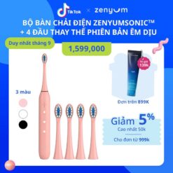 [chÍnh HÃng] Bộ Bàn Chải Điện Zenyum Sonic + 4 Đầu Thay Thế Phiên Bản Êm Dịu Màu Tự Chọn