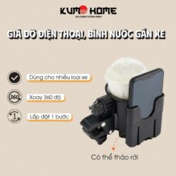 Giá Đỡ Để Bình Nước, Bình Sữa Và Điện Thoại 2in1 Dành Cho Xe Đạp, Xe Điện, Xe Đẩy Em Bé, Xe Trượt Scooter Thông Minh Tiện Lợi