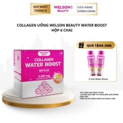 Collagen Uống Ha Cấp ẩm Sáng Da Welson Beauty Water Boost Hộp 6 Chai X 50ml