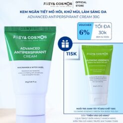 [combo Mua 1 TẶng 1] Kem Khử Mùi, Ngăn Tiết Mồ Hôi, Dưỡng Sáng Freya Cosmos Advanced Antiperspirant Cream 30gr Cho Nữ