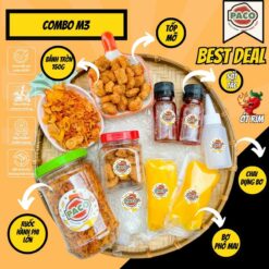 [m3 KÈm HỦ RuỐc To] Combo BÁnh TrÁng PhƠi SƯƠng BƠ PhÔ Mai M3 Paco Food ĐẦy ĐỦ Topping BÁnh TrÁng 150g TỐp MỠ SÔt VÀ BƠ đồ ăn Vặt Snacks