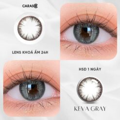 Kính áp Tròng Khoá ẩm 24h 1 Ngày Màu Xám Carase, Lens Cận Keva Gray (1 Chiếc)