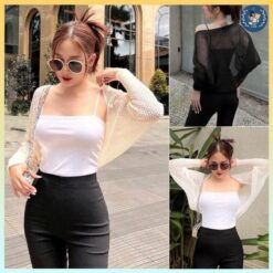 [a023] Áo KhoÁc Len LƯỚi Hàng Dệt Kim Cardigan Quảng Châu Tay Dài Mỏng Dáng Lửng Màu Sắc Xinh Xắn Dễ Phối đồ L2m (top Áo Khoác Ngoài Len Nữ Nhung Women ) 【 Hoa Hồng 】