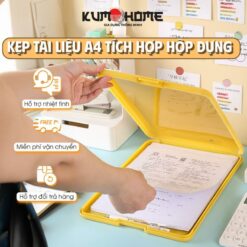 Kẹp Tài Liệu A4 Tích Hợp Hộp Đựng Tài Liệu Nhựa Poly Bảo Vệ Tài Liệu Tuyệt Đối