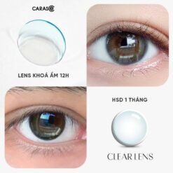 Kính áp Tròng Carase 12h 1 Tháng, Lens Cận Trong Suốt Clear (1 Chiếc)