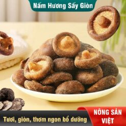 Nấm Hương Sấy Giòn Chân Không Dinh Dưỡng, Túi 200gram, Đơn Giản Mà Ngon Snack Foods