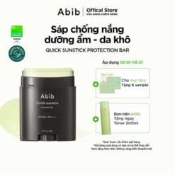 Sáp Chống Nắng Hóa Học Mỏng Nhẹ, Căng Bóng Abib Quick Sunstick Protection Bar Spf50+ Pa++++ 22g