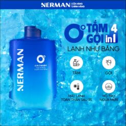 Sữa Tắm Gội MÁt LẠnh ToÀn ThÂn Hương Nước Hoa Cao Cấp Nerman 0 Độ 4in1 330ml Dưỡng Body Dưỡng Thể