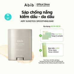 Sáp Chống Nắng Hóa Học Kiềm Dầu, Finish Bán Lì, Mỏng Nhẹ Abib Airy Sunstick Smoothing Bar Spf50+ Pa++++ 23g