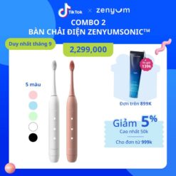 [chính Hãng] Combo 2 Bàn Chải Đánh Răng Điện Zenyum Sonic Công Nghệ Singapore Màu Tự Chọn