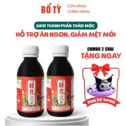 [combo 2 Chai] Siro Bổ Tỳ Tm Dành Cho Trẻ Em Hỗ Trợ Ăn Ngon, Giảm Mệt Mỏi Thành Phần Thảo Mộc Thiên Nhiên Kèm Quà Tặng Dành Cho Bé Gái